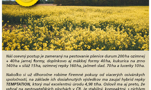 TEMPTATION - Pokušenie vysokých úrod